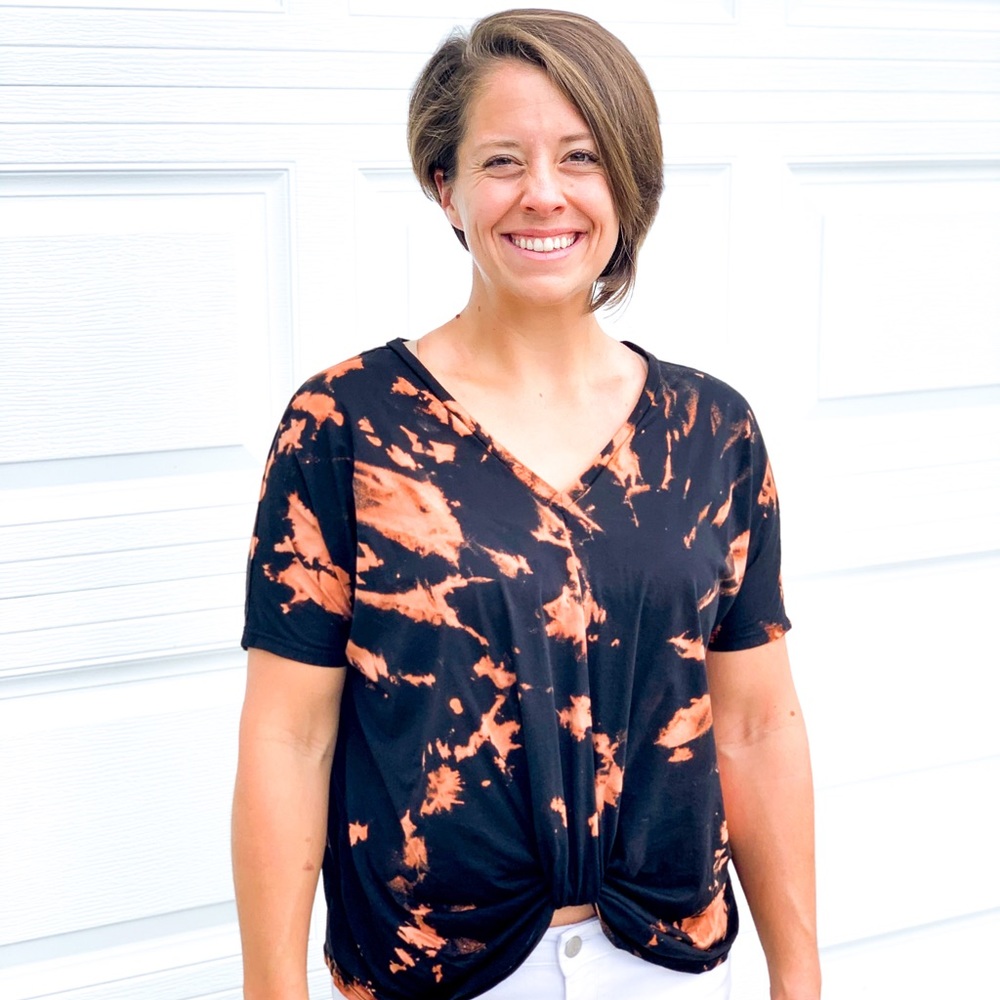 Tie Dye Twisted Front Tee